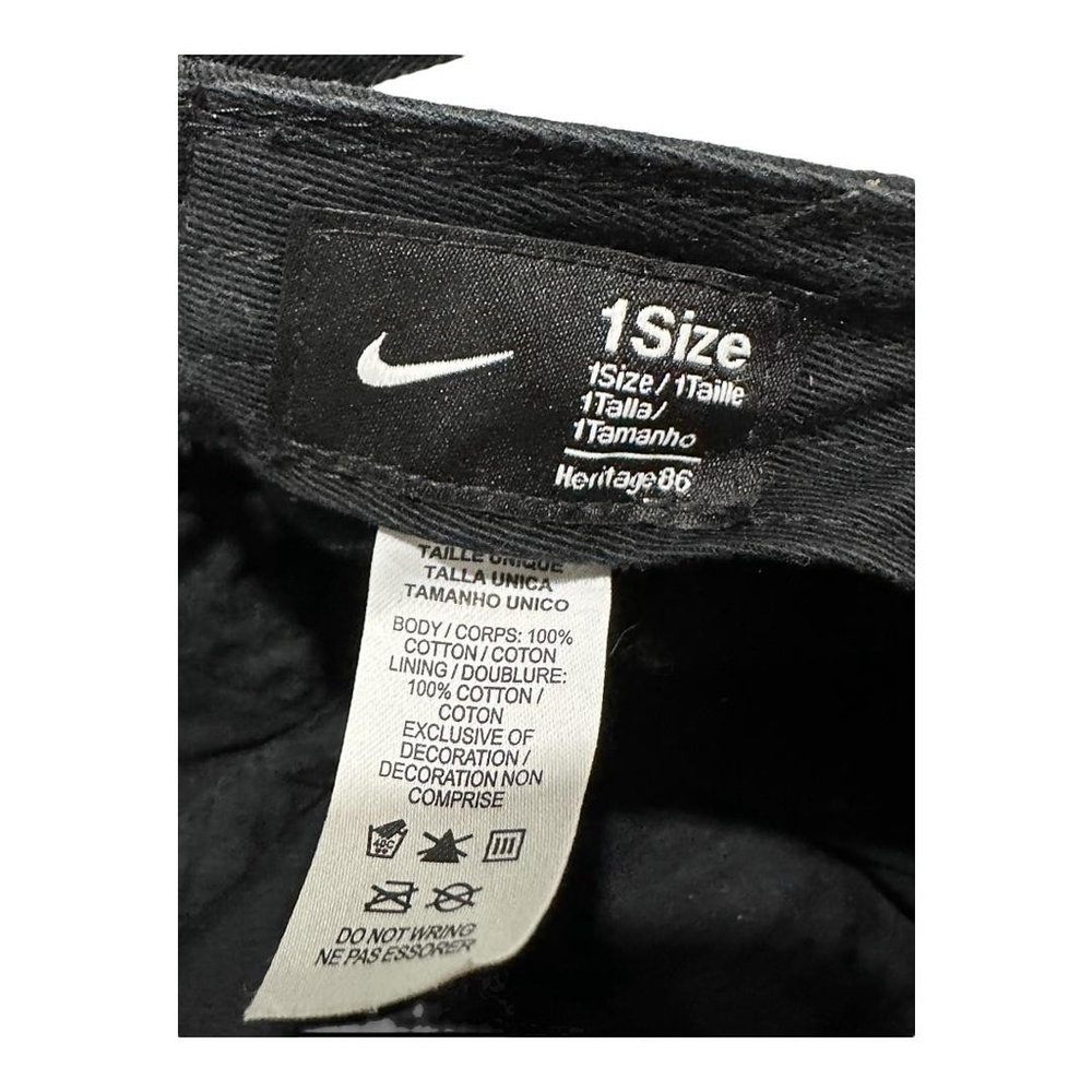 Nike Just Do It Hat Cap Strap Back Mens One Size Black Baseball Heritage 86 - Picture 7 of 7